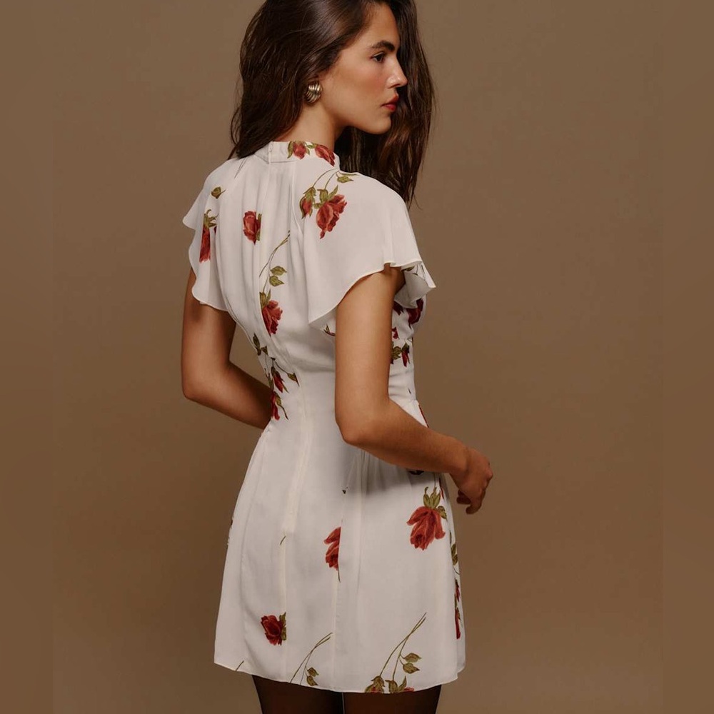 Reformation Vaeda Dress in American Beauty - Size 10 - Picture 2 of 7